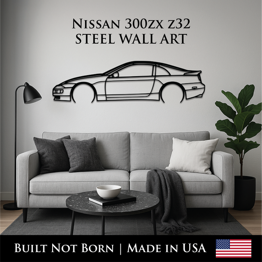 Nissan 300ZX Z32 (1990–1996) Metal Wall Art – 14GA Steel Silhouette